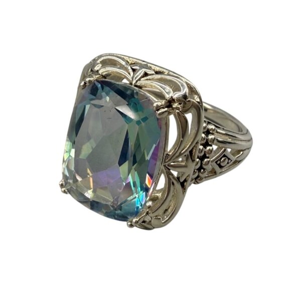 Orvieto Odyssey Sterling Silver 10.00 Ct TGW Cassiopeia Quartz Ring Size 10 - Picture 1 of 12